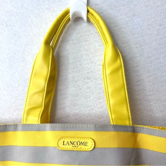 Vintage New Lancôme Tote with Stripes Cosmetic traveler Beauty Bag - Picture 2 of 8